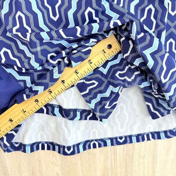 J Mclaughlin Skort Catalina Cloth Skirt Size M Blue White Geometric Print Sport - Picture 9 of 12